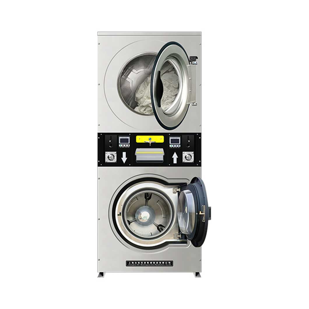 15kg Factory Price Coin Operated Stack Washer And Dryer Machine Commercial Washing Machine 12/15/20/